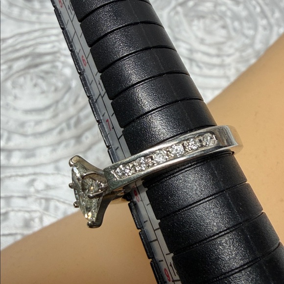 Marquis Natural Diamond Engagement Ring - Picture 10 of 12